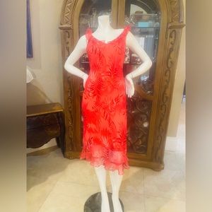 Vintage Geri C Floral Print Sleeveless Dress